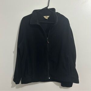 Women’s Woolrich full-zip black fleece jacket Size XL